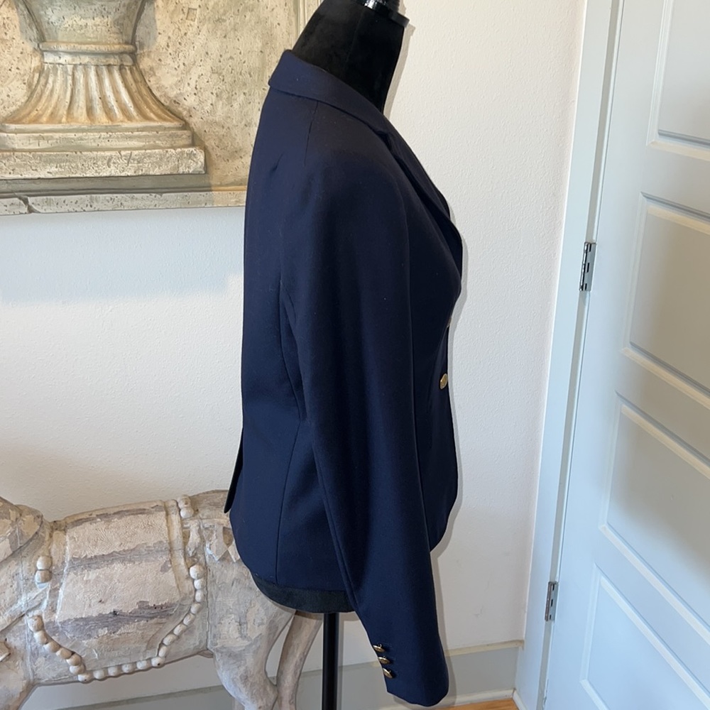 J. Crew Navy Single-Breasted Blazer with Gold Buttons - Picture 6 of 10